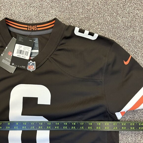 Nike Cleveland Browns NFL Mayfield #6 Football Jersey Youth Size XL - NWT $85 - Picture 4 of 16